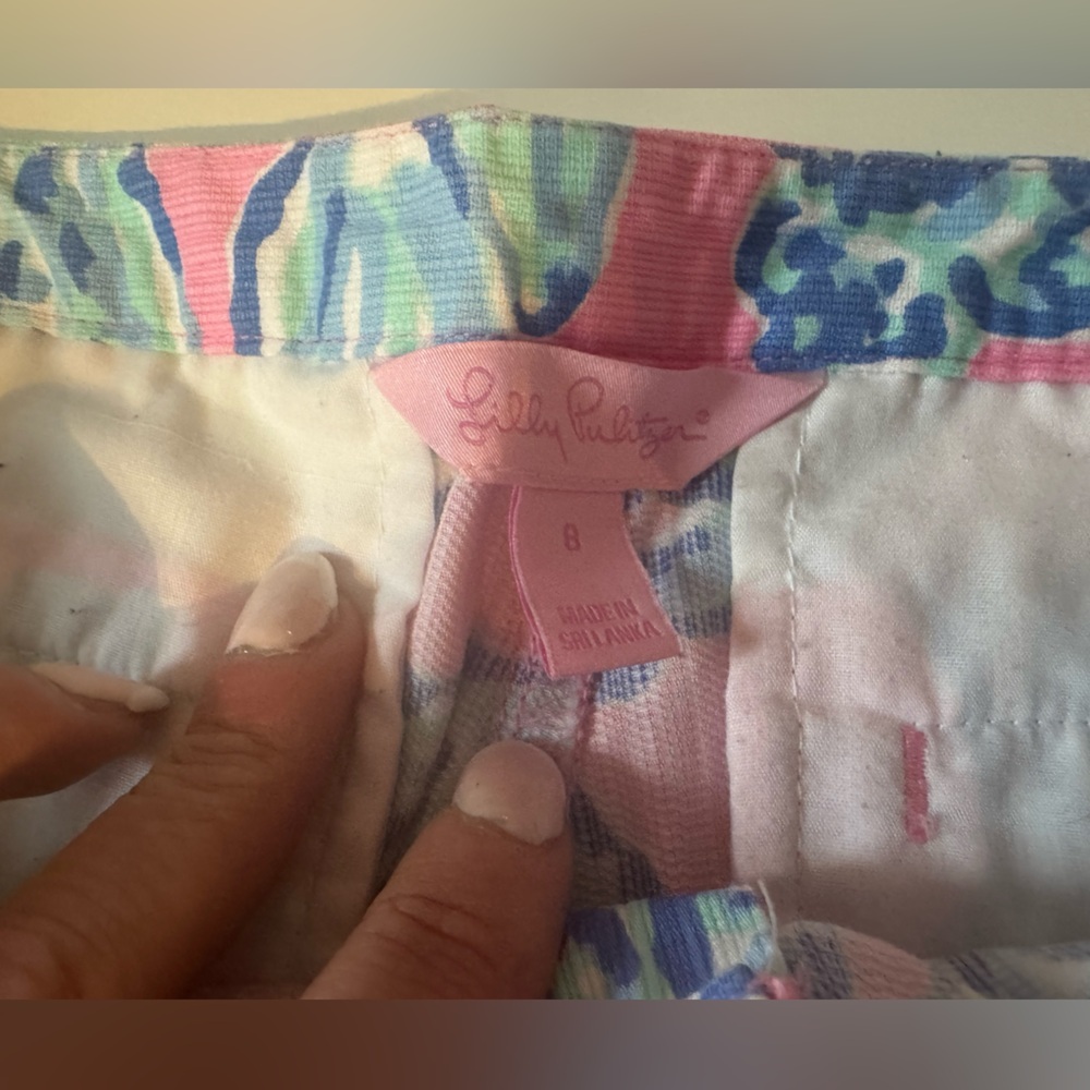 Lilly Pulitzer 8 Adie Shorts Capri Pink Samba 4" Inseam Preppy Colorful Coastal - Picture 5 of 13